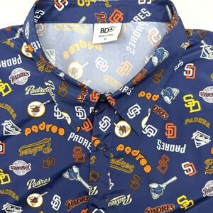 San Diego Padres Swingin' Friar Padre Hawaiian Shirt SGA Mens XL Blue